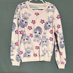 Pink Graphic Crew Neck Sweater